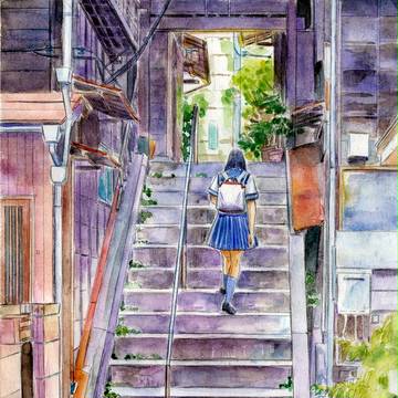 路地裏の階段