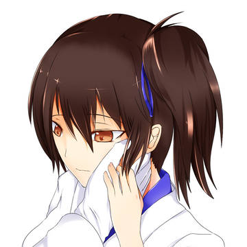 頬には