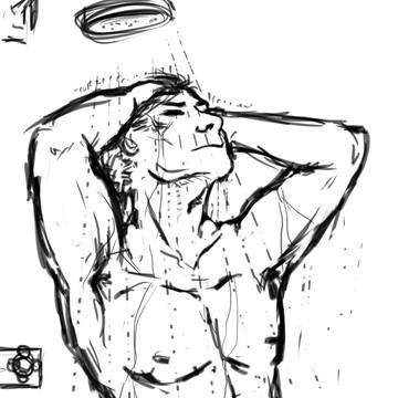 showering