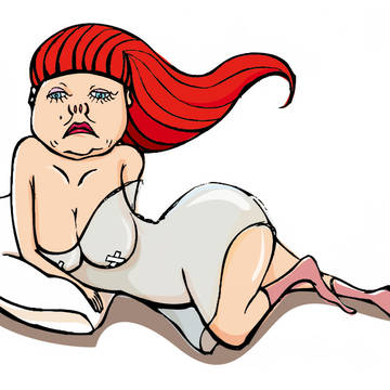 自信的胸貼女郎