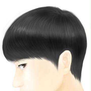 横顔。