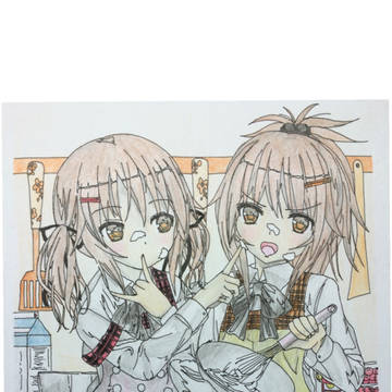 仲良し姉妹(模写)