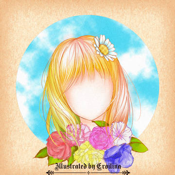 少女とお花