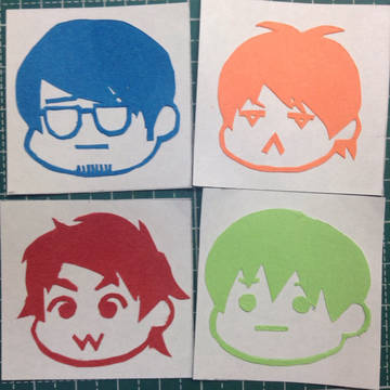 ぼくたび 顔アイコン切り絵