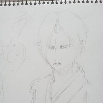 鉛筆描き　鬼灯様