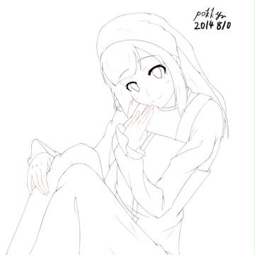 ロシアの民族衣装　【線画】
