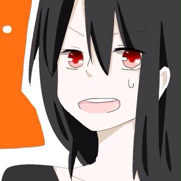 黒髪紅目