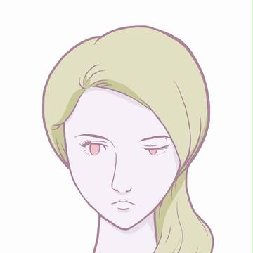 片目をつぶりかけた女の子