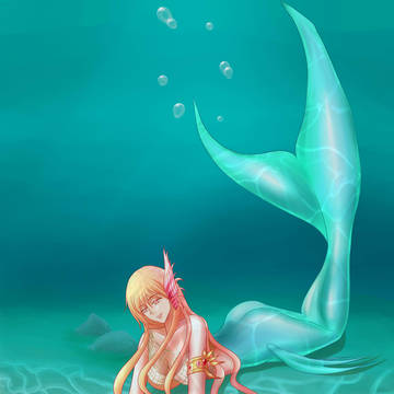 Mermaid and crabs