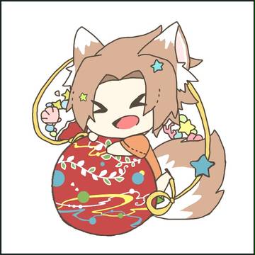 【ぼう書。5】きつねあるばさんのアクリルキーホルダー