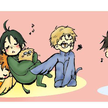 ぴよっこと猫