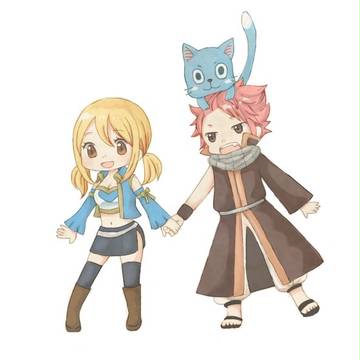 ナツとルーシィとハッピー