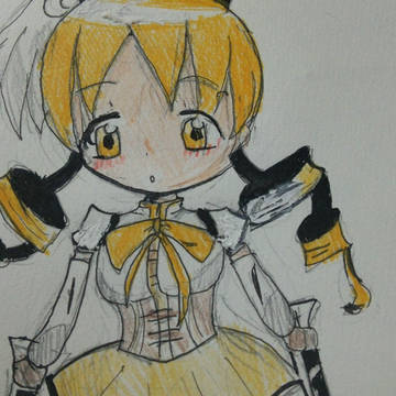 マミさん落書きー色鉛筆ー
