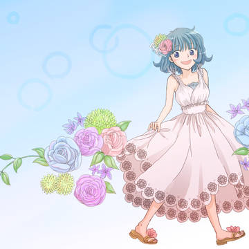 花とドレス