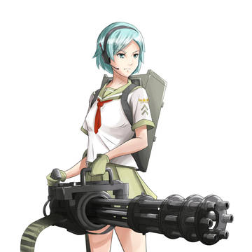 Machine gun X girl