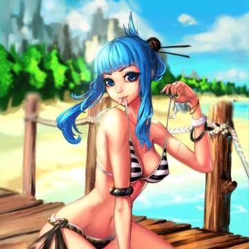 ブレード＆ソウル水着の女の子