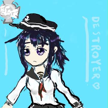 暁ちゃん。装備は描けなかった