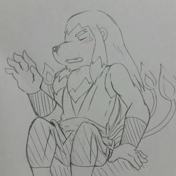 押される万尾獅子