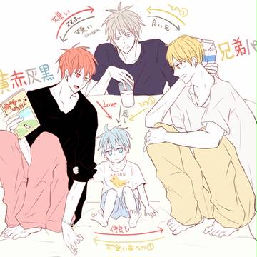 黄赤灰黒兄弟パロ漫画