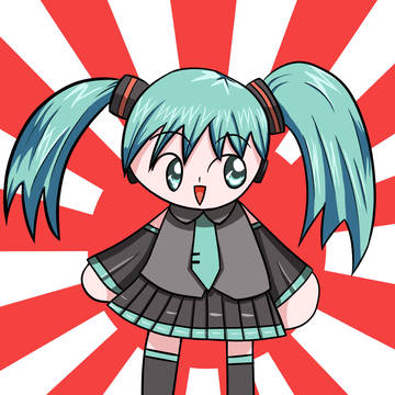 ツイッターアイコン用ミクさん