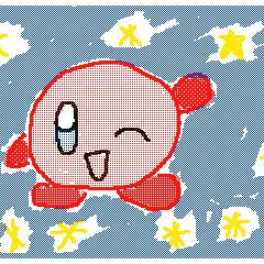 夜空のしたのカービィ♪