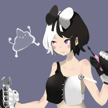 ヒョロワーから要素上げてもらって描いた女の子