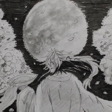 月夜に佇むぬらりひょん