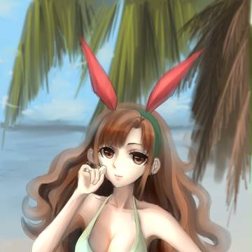 沙滩少女