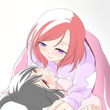 にこまき小説挿絵（ベッド）