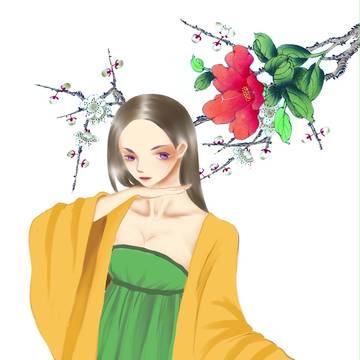 花と女性