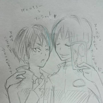 鉛筆で。あ、シャーペンだ。