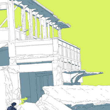 朝に