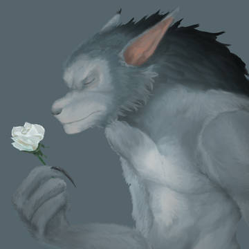 In me the wolf sniffs the rose