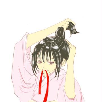 結わうは漆黒の髪