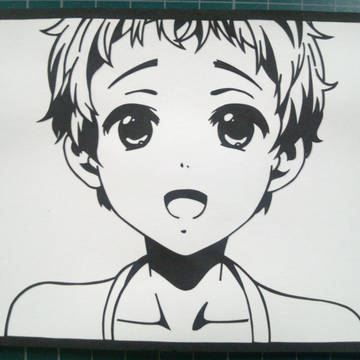 切り絵 Free!ES はやとくん