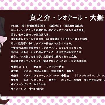 【CaS】真之介・レオナール・大鋸 【キャラクターシート】