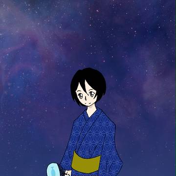 星空の下で