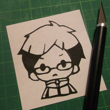 初めての切り絵（怜ちゃん）