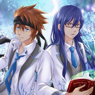 月夜の学園内パトロール