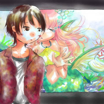 ガラスごしキス