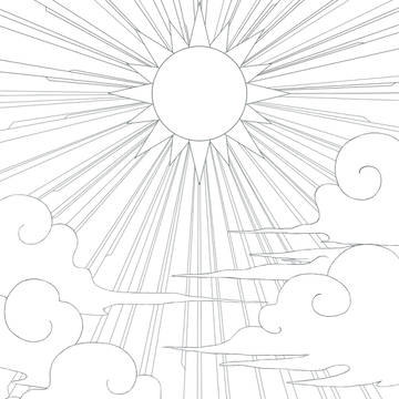 太陽 (イラスト背景)