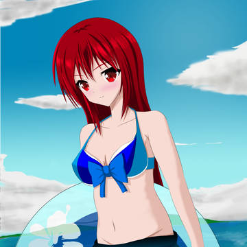 水着　オリジナルキャラ