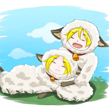 眠っている羊