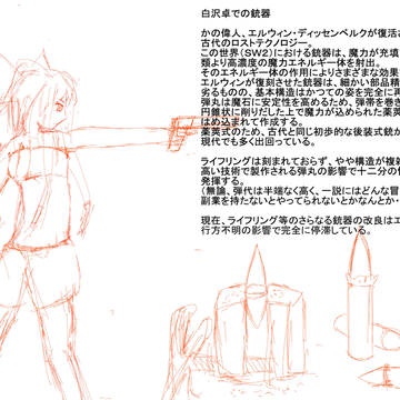 [練習絵]東方卓遊戯での自己流設定について