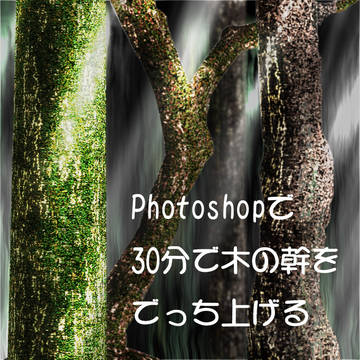 Photoshopで30分で木の幹を作る方法・フリー素材