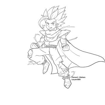 Gohan DBZ fanart [Lines]