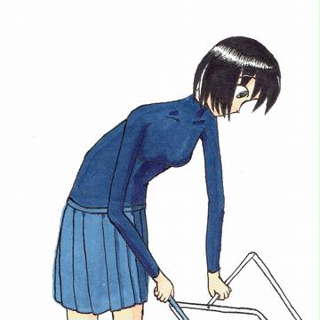 お掃除中