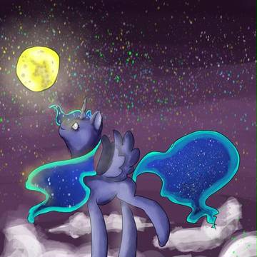 luna fall in the night