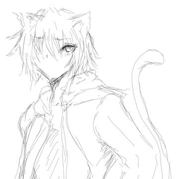 猫耳パーカー