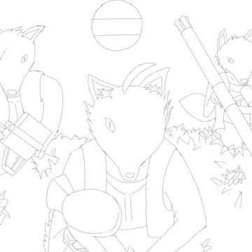 [三行卓]下書きシャズナヴル一行